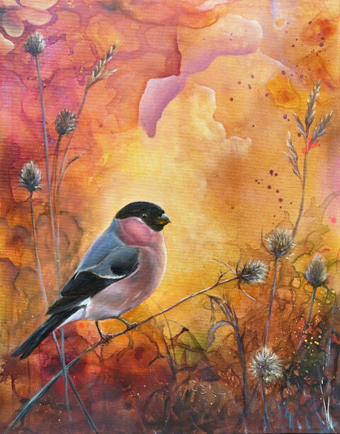 Caged Goldfinch